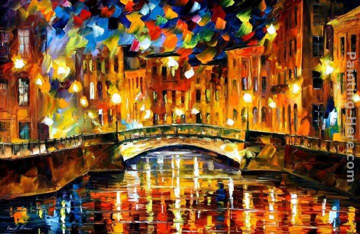 Leonid Afremov BRIDGE OVER HAPPINESS ST. PETERSBURG